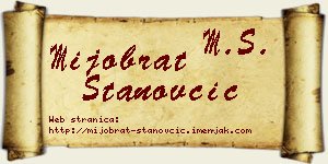 Mijobrat Stanovčić vizit kartica